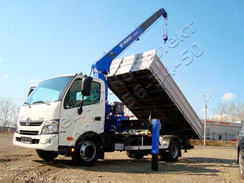 Cамосвал Hino-300 с манипулятором КМУ